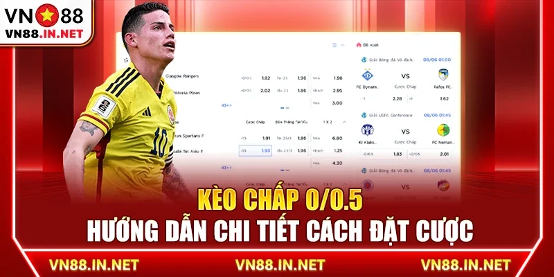Kèo chấp 0/0.5 – Hướng dẫn chi tiết cách đặt cược