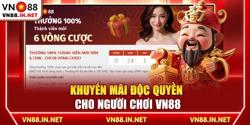 Khuyến mãi độc quyền cho người chơi VN88